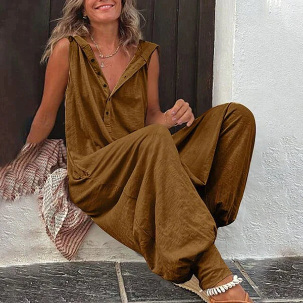 Zoé – Eleganter Bordeauxroter Jumpsuit