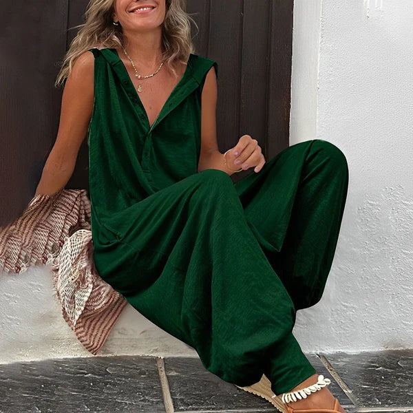 Zoé – Eleganter Bordeauxroter Jumpsuit