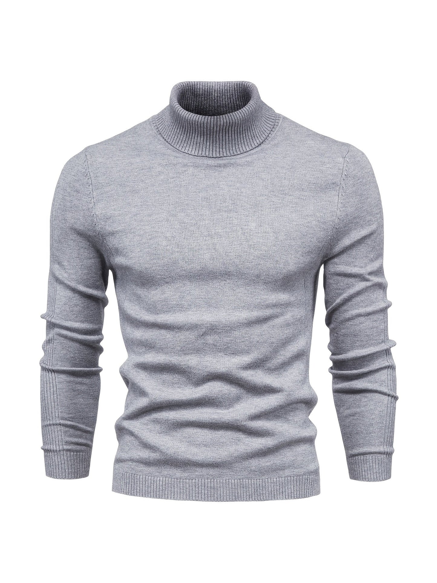 Dunkelblauer Rollkragen-Strickpullover - Elias