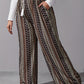 Bunte weite Boho-Hose mit Ethnomuster und Kordelzug - Mila