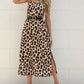 Leopard Midi-Kleid mit Taillengürtel - Mia