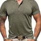 Schwarzes Herren Henley-Sportshirt mit Rundhalsausschnitt - Alex