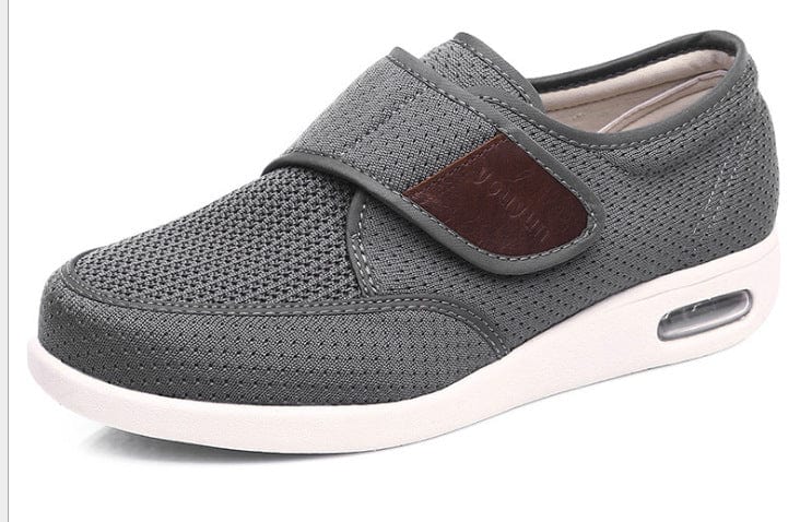 Eva - Dunkelgraue Bequeme Slip-On Freizeitschuhe