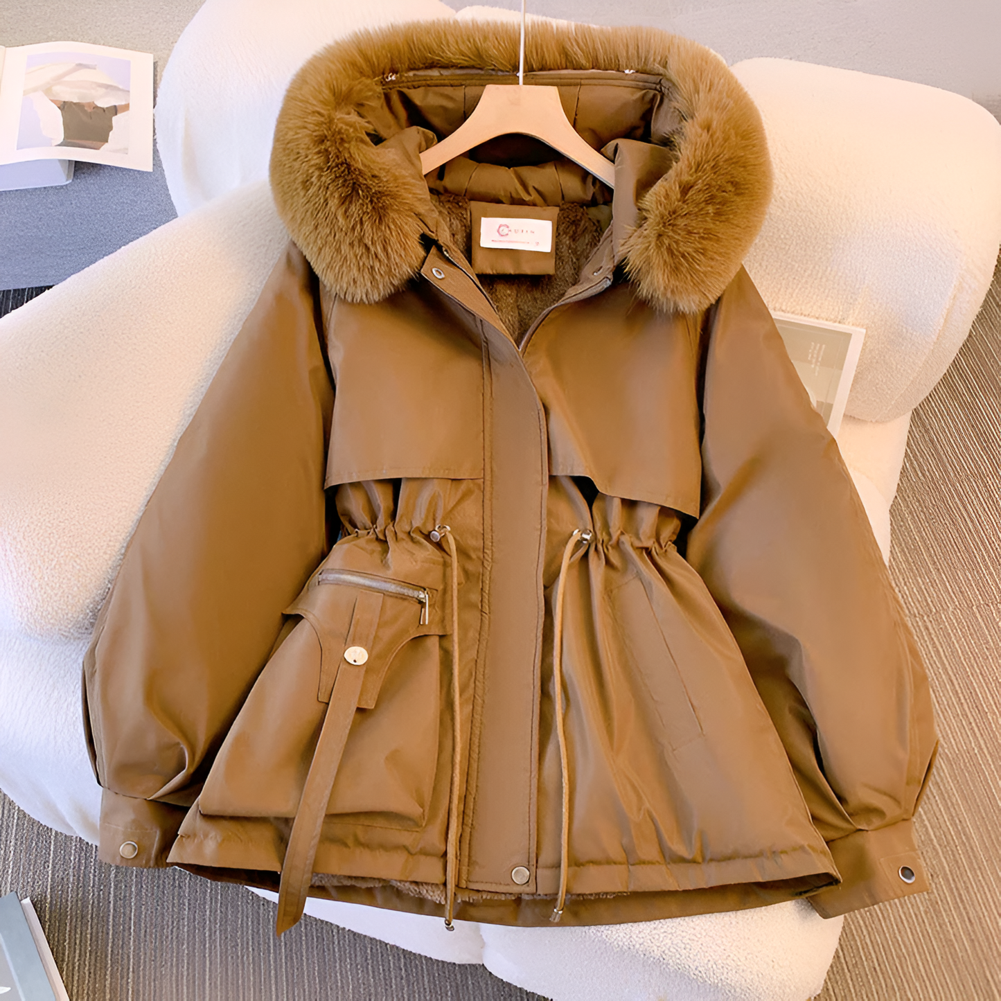 Elegante Winterjacke Weiß - Leona