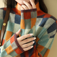 Bunter Rollkragenpullover mit Patchwork-Muster - Zoe