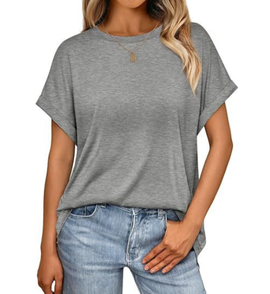 Graues Basic-T-Shirt - Lena