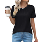 Braunes Struktur T-Shirt - Sophia