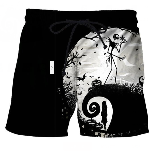 Schwarze Paisley Shorts - Leon