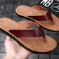 Schwarze Flip-Flops mit Schnalle - Leo