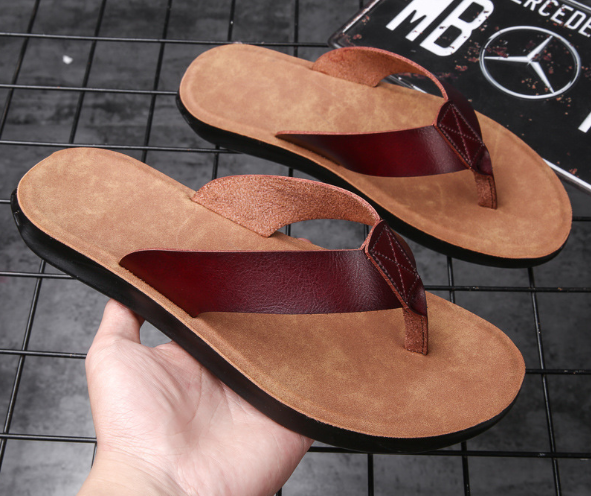 Schwarze Flip-Flops mit Schnalle - Leo