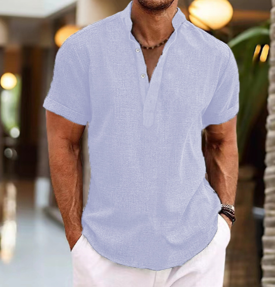 Navy Henley T-Shirt - Max