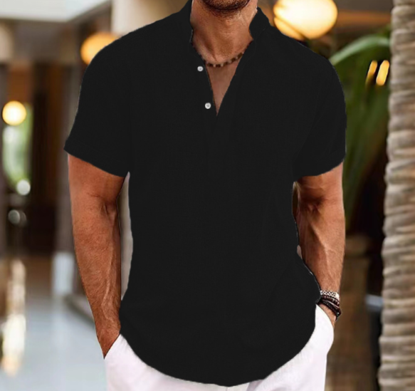 Navy Henley T-Shirt - Max