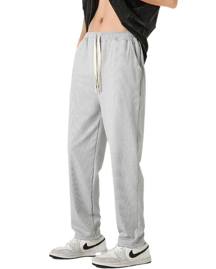 Schwarze Sweatpants mit Kordelzug und weitem Schnitt - Tom