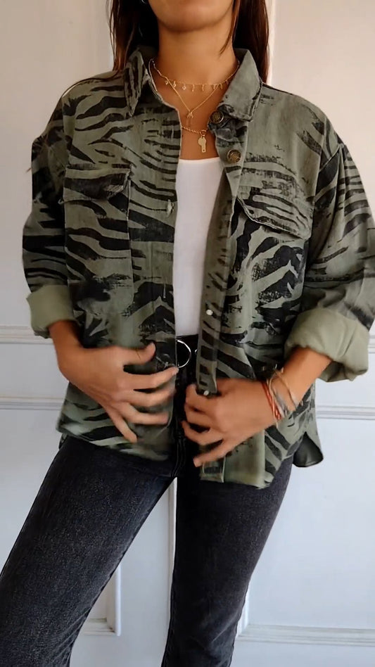 Elena - Camouflage Übergangsjacke