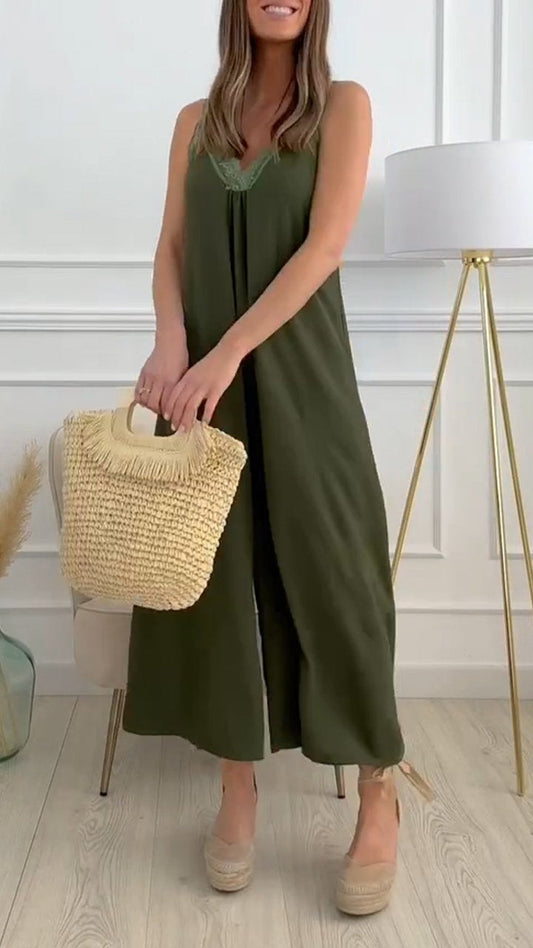 Grace - Olivgrüner Jumpsuit