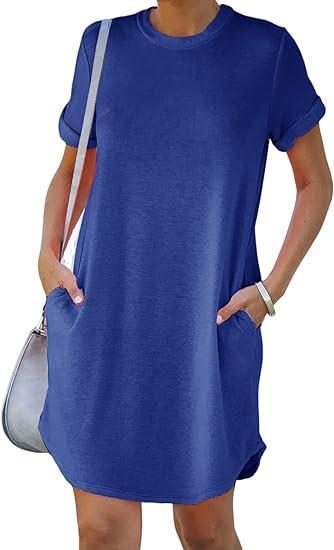 Emma - Graues Shirtkleid mit Kurzarm