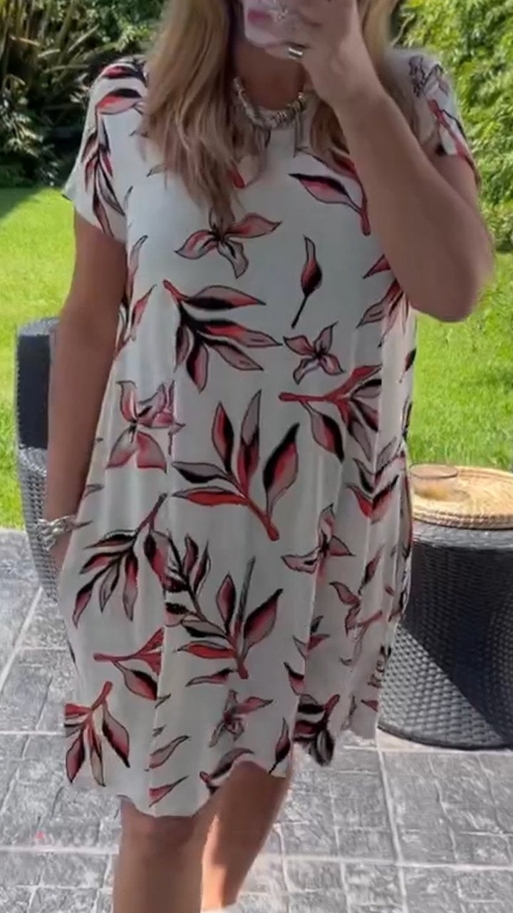 Emilia - Grünes Print-Freizeitkleid