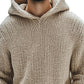 Khakifarbenes Vintage Strick Hoodie - Ethan