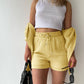 Luisa - Pinkes Hemdblusen-Shorts-Set