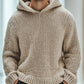 Khakifarbenes Vintage Strick Hoodie - Ethan