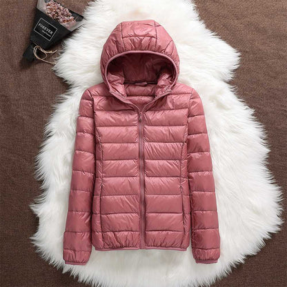 Stylischer, Bunter Wintermantel Damen – Rosa