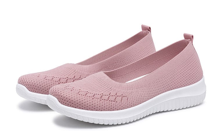 Cara - Sandfarbene Atmungsaktive Mesh-Slipper