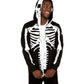 Schwarzer Skelett-Hoodie mit Reißverschluss – Halloween Hoodie Felix