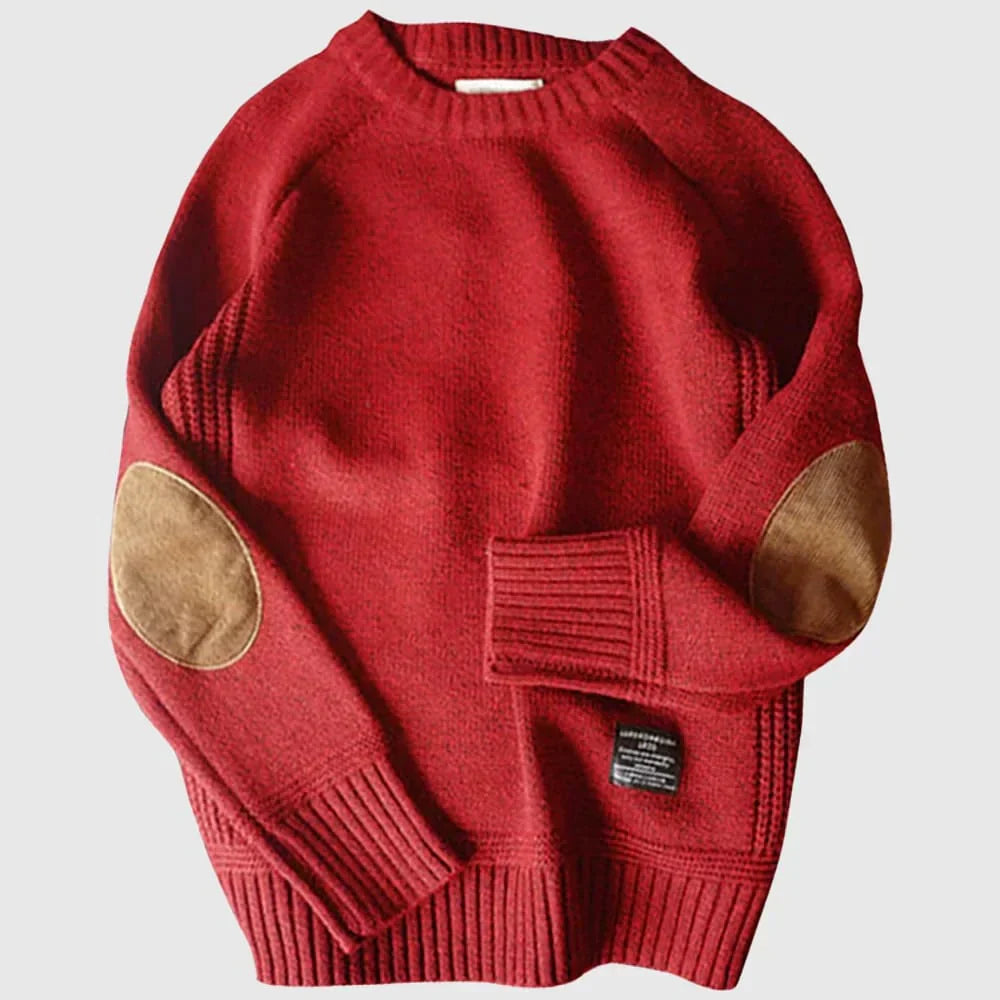 Handgemachter Wollpullover Rot - Finian