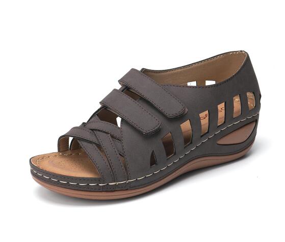 Elena - Braune Ortho-Komfort Sandalen