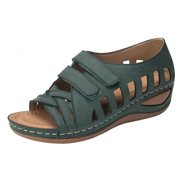 Elena - Braune Ortho-Komfort Sandalen