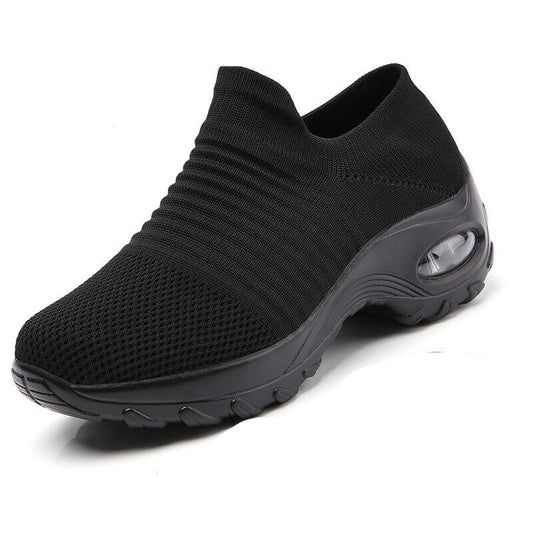 FlexiEase - Schwarze Orthopädisch Komfortschuhe