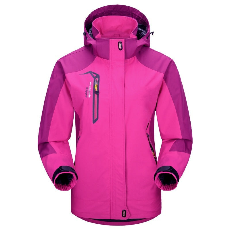 Lila Wasserdichte Wanderjacke - Alina