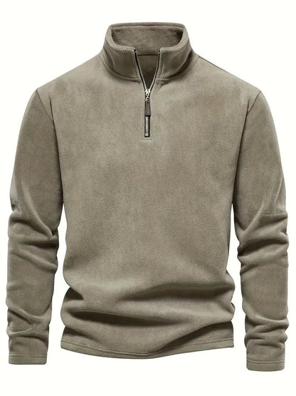 Premium Fleece-Pullover – Luca Khaki