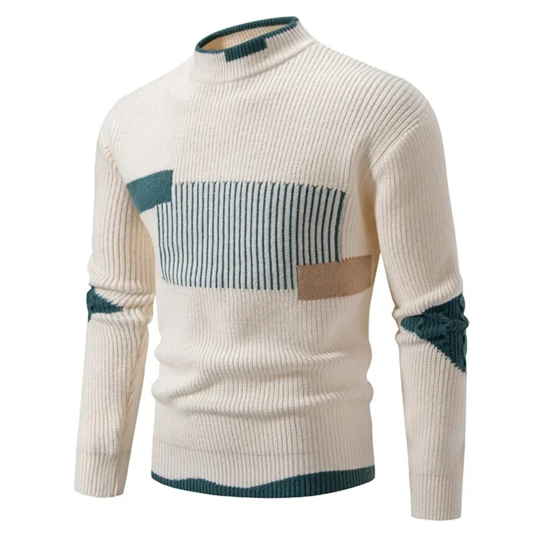 Premium Pullover mit Muster Beige - Elias