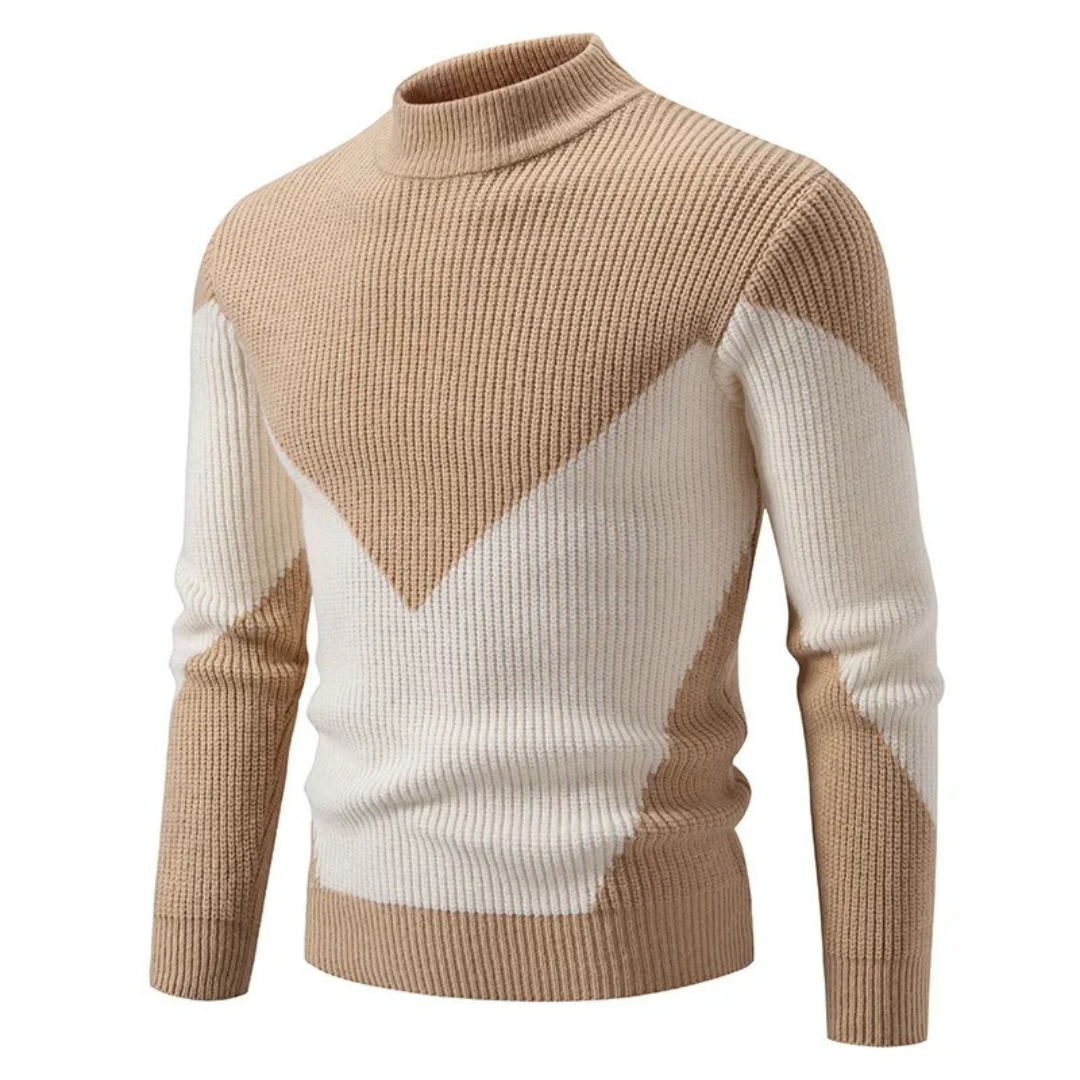 Premium Pullover mit Muster Beige - Elias