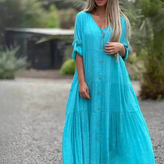 Luftiges Hellblaues Sommerkleid - Mia