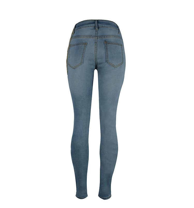 Mara's Urban Edge Chain-Lace Denim Jeans