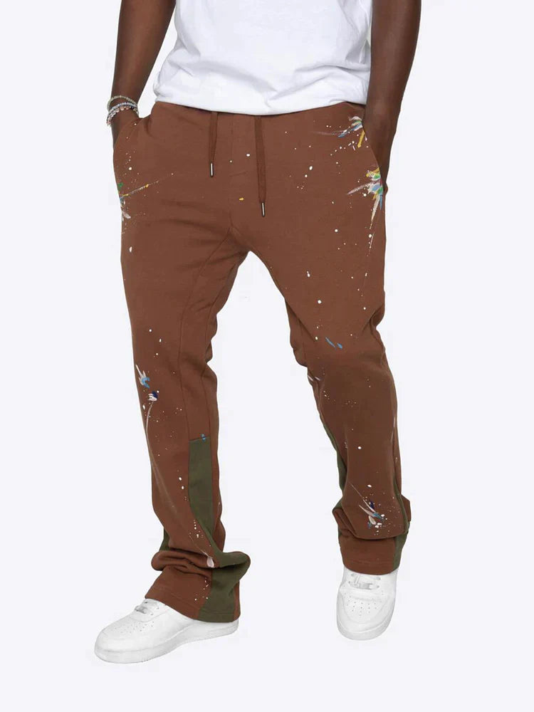 Cédric Farbspritzer Flare Sweatpants