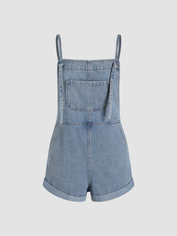 Lilly's Sommer-Chic Denim Short Romper