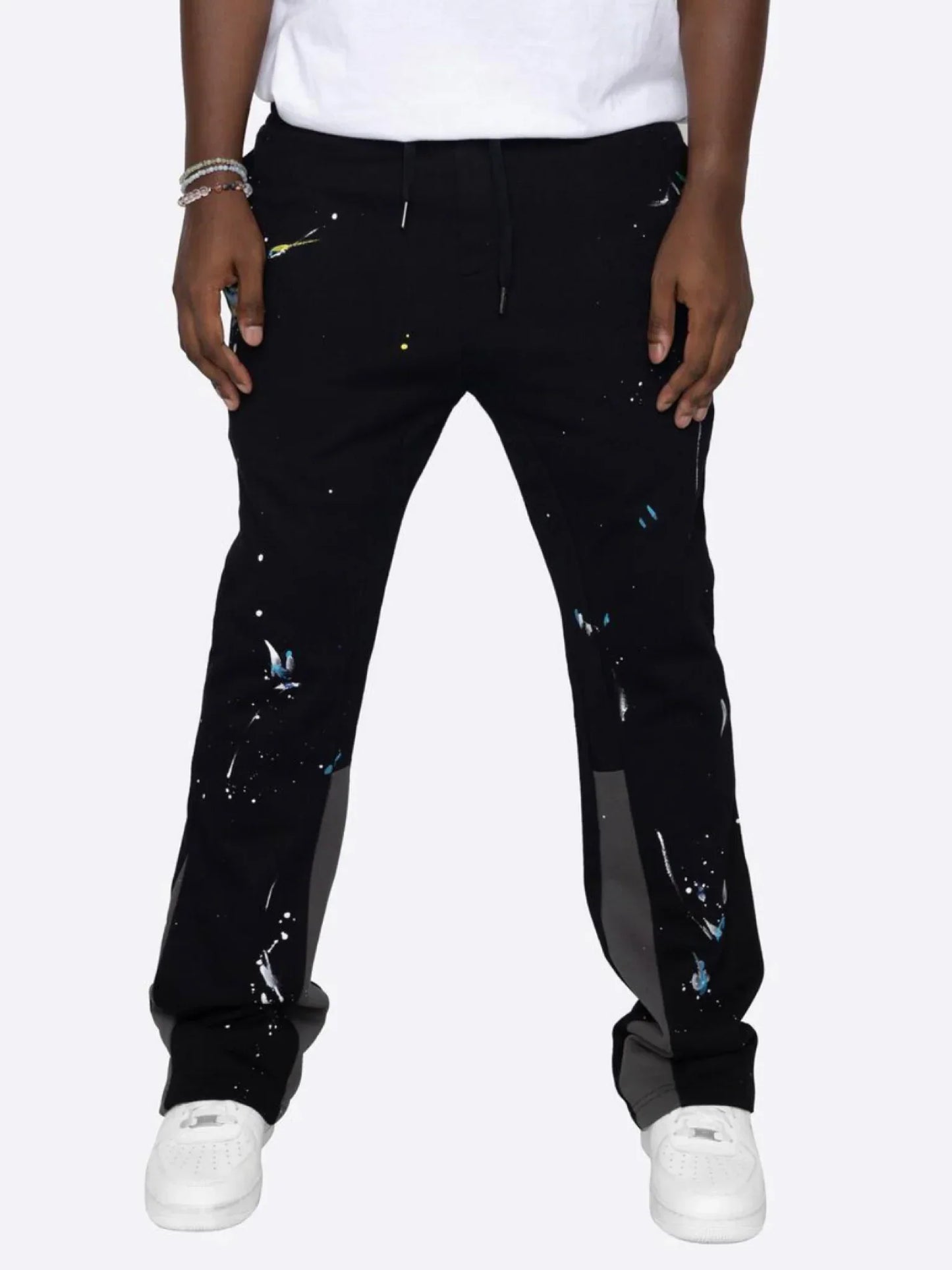 Cédric Farbspritzer Flare Sweatpants