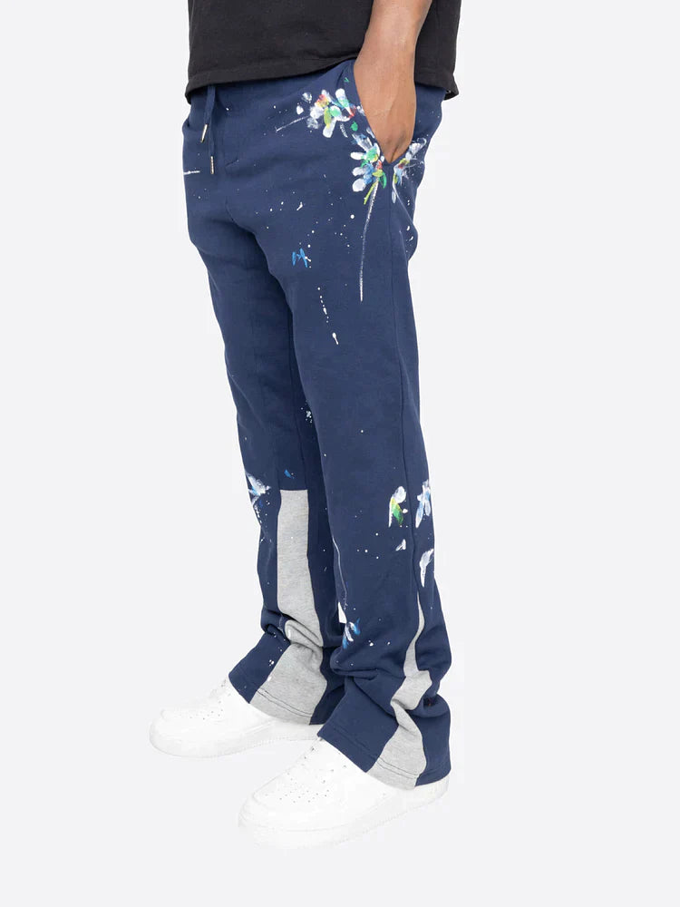 Cédric Farbspritzer Flare Sweatpants