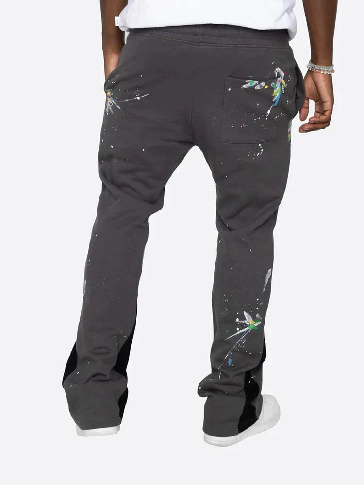 Cédric Farbspritzer Flare Sweatpants