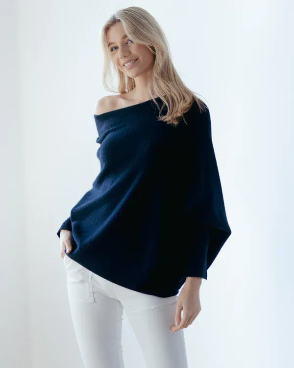 Ruby Asymmetrischer Cloud Drapierter Pullover