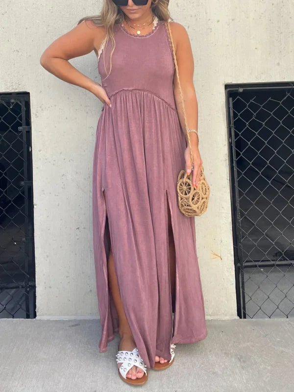 Freida's Göttinnen-Charme Slit Maxi Long Kleid