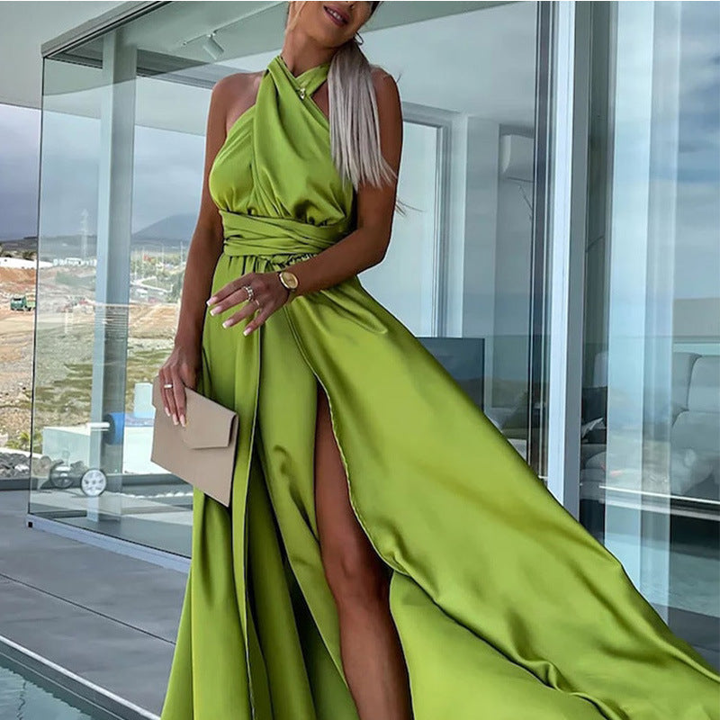 Noelle's Ärmelloses Kreuzbindung-Kleid