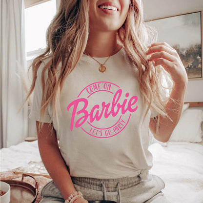 Sandy's Retro-Feier Barbie Druck Tee