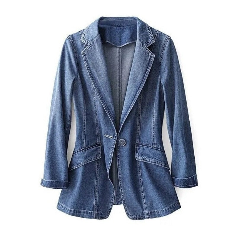 Kyan's Denim Eleganz - Schicker Taillierter Blazer