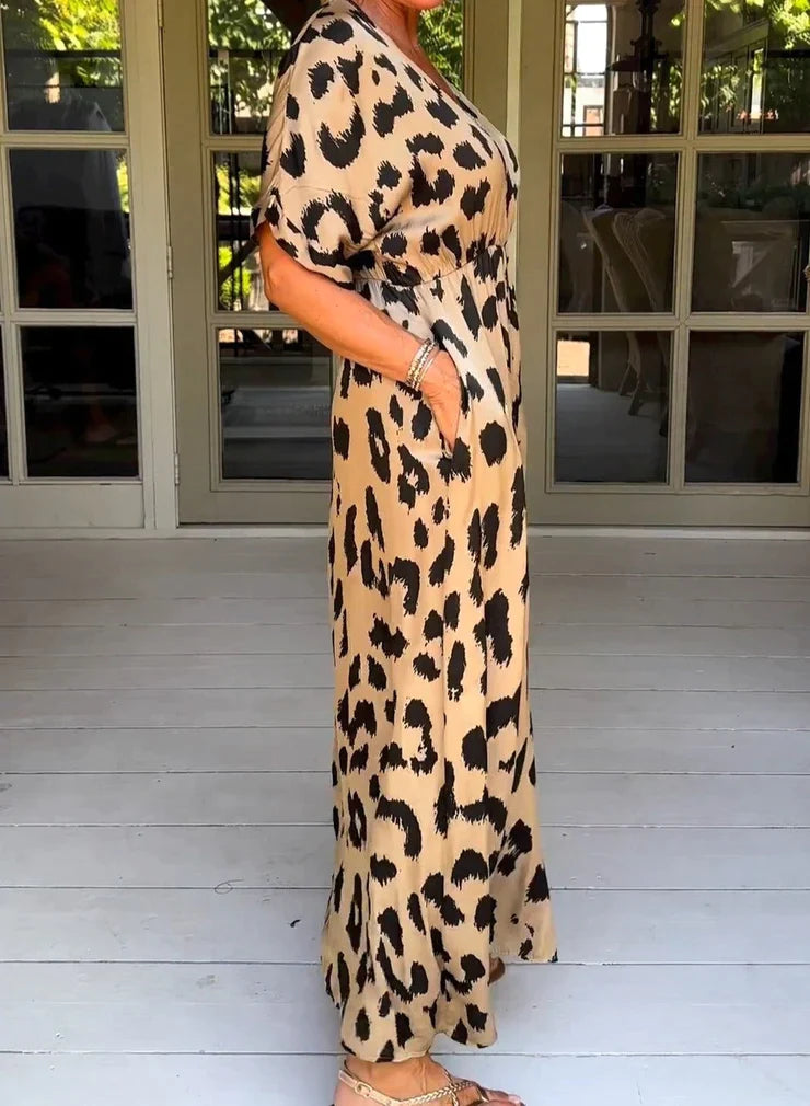 Behati's Leopard Maxikleid