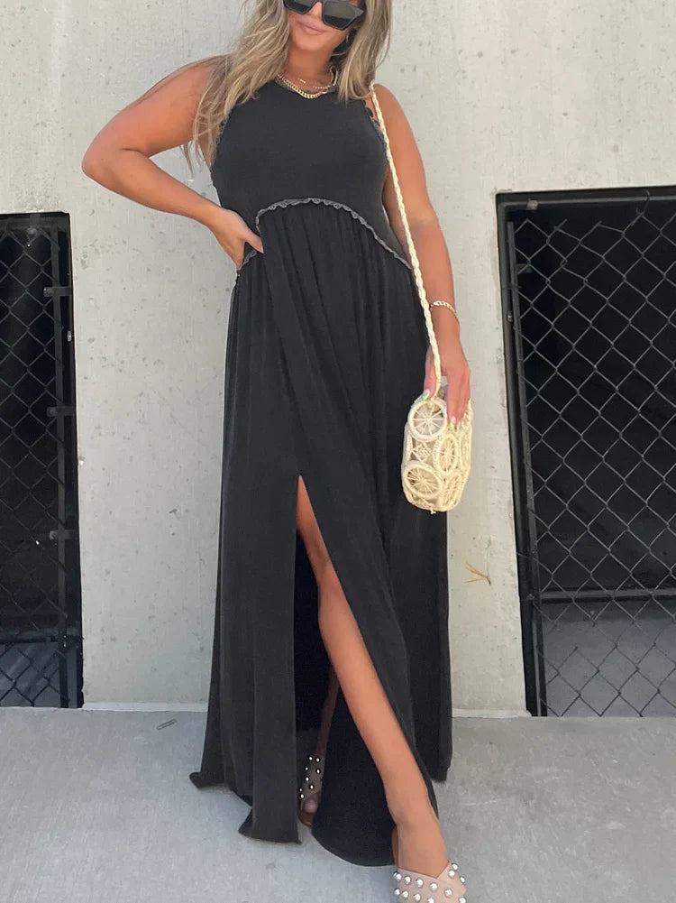 Freida's Göttinnen-Charme Slit Maxi Long Kleid