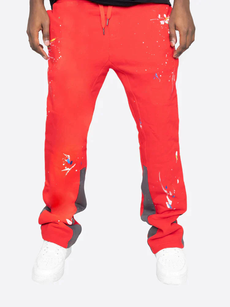 Cédric Farbspritzer Flare Sweatpants